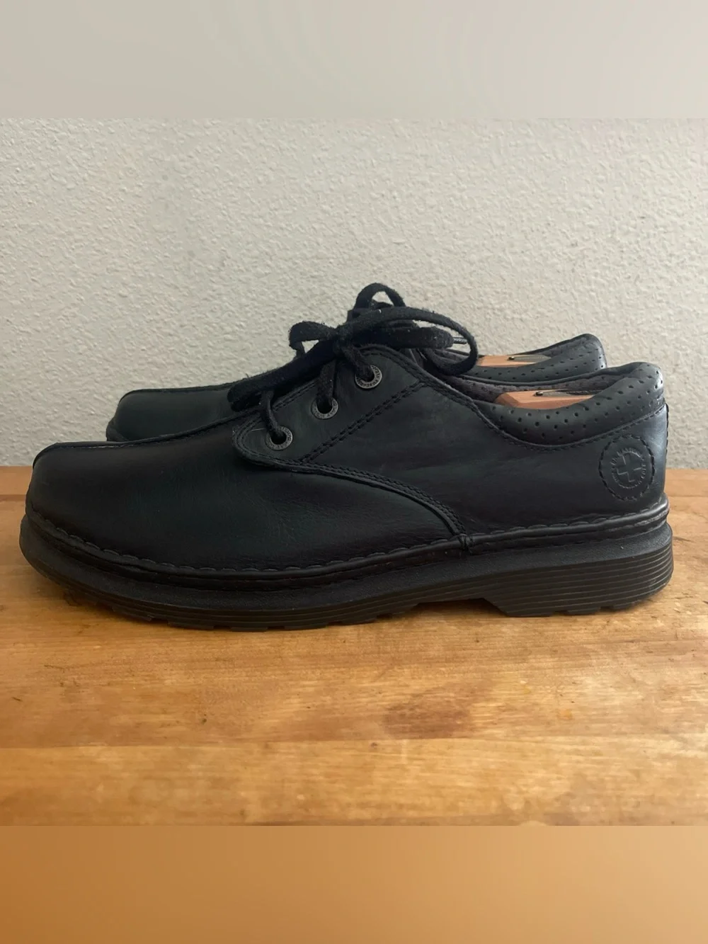 Dr. Martens Nevin Lace Up Leather Shoes Mens 11 US 45 EU Black Split Toe Oxford